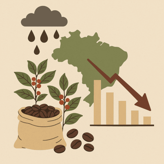 Rain Forecasts in Brazil Pressure Arabica Coffee Prices Despite Tight Global Supply
