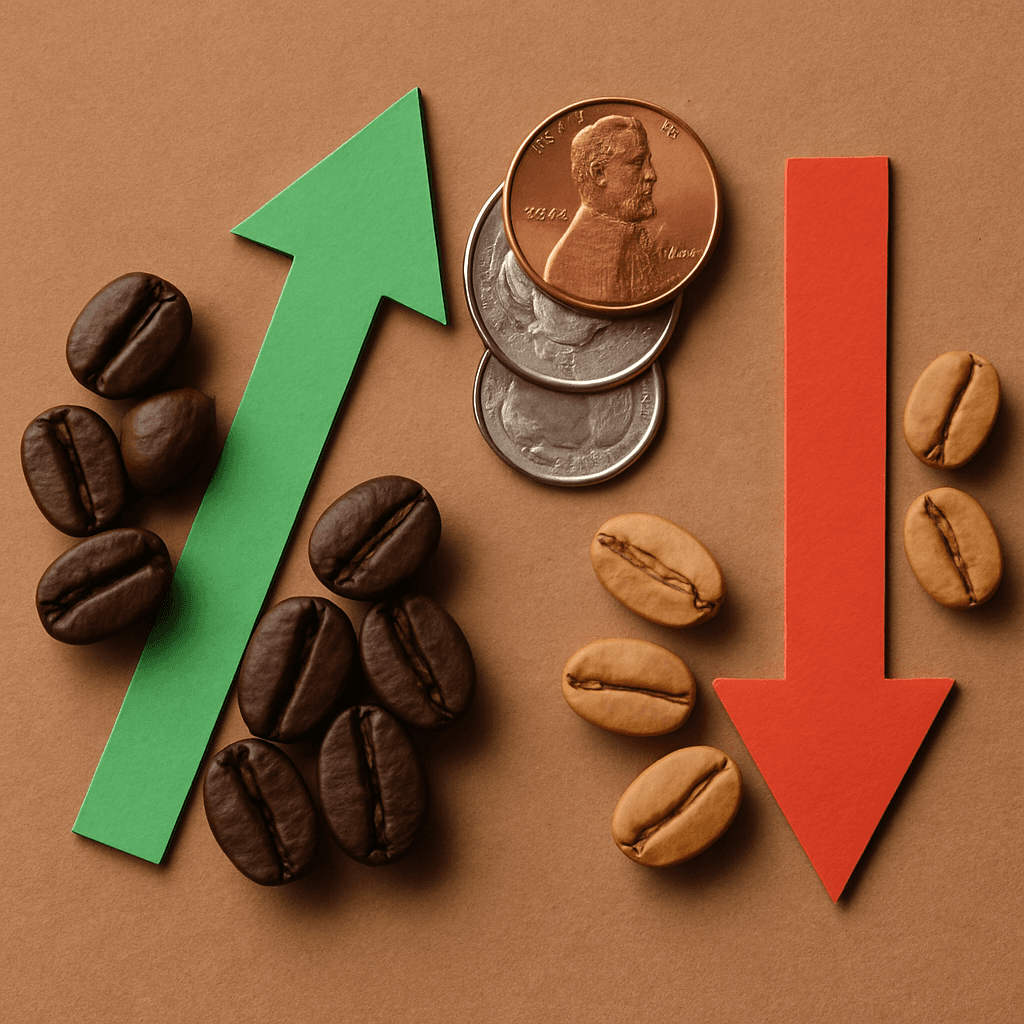Coffee Prices Mixed as Robusta Surges and Arabica Faces U.S. Tariff Pressure
