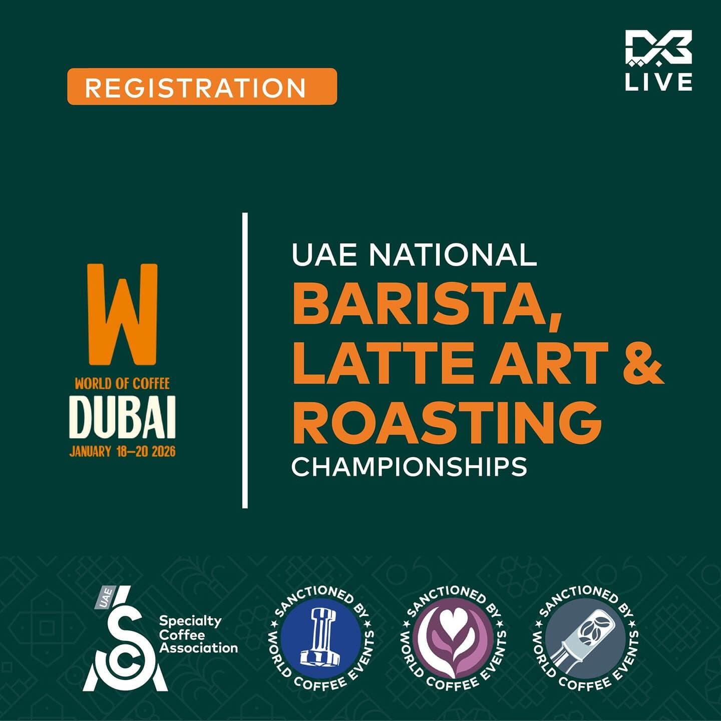 Registration Open for the 2026 UAE National Barista, Latte Art & Roasting Championships